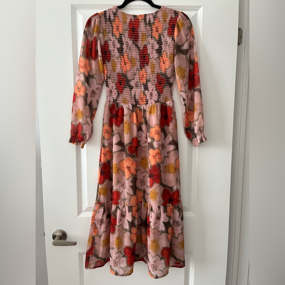 Mad About Style XS Jilly Box Grace Midi Floral Print Dress - Picture 4 of 9